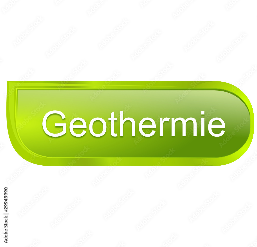 géothermie sur bouton design vert géothermie sur bouton design vert