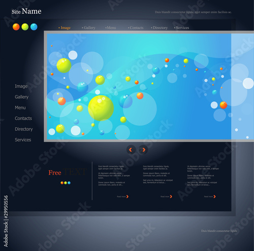 Dark blue website