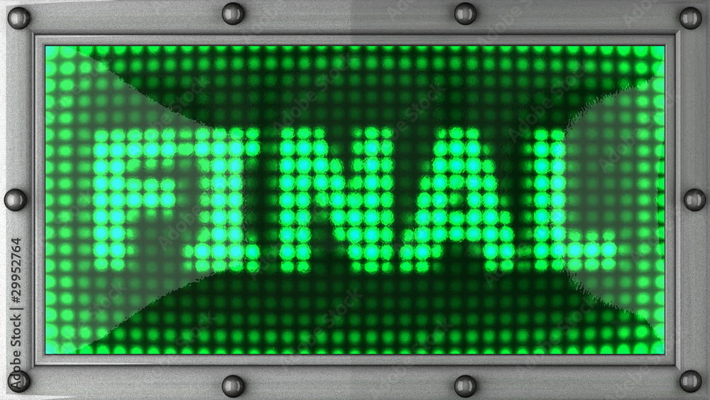 final announcement on the LED display