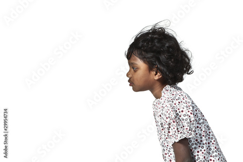 profilo di bambina indiana photo