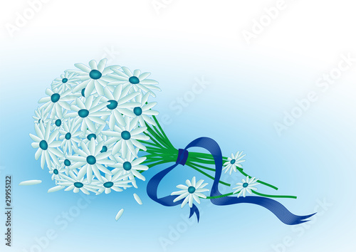 bouquet of blue flowers