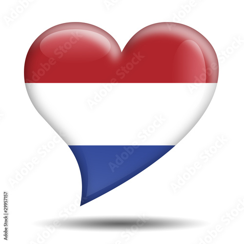 Corazon brillante bandera Holanda