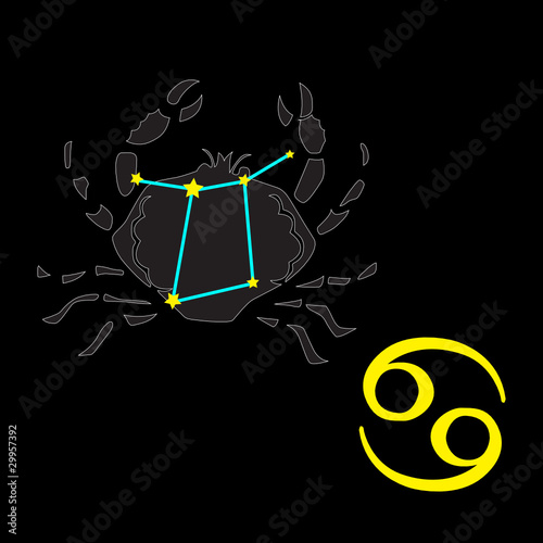 Cancer zodiac sign vector