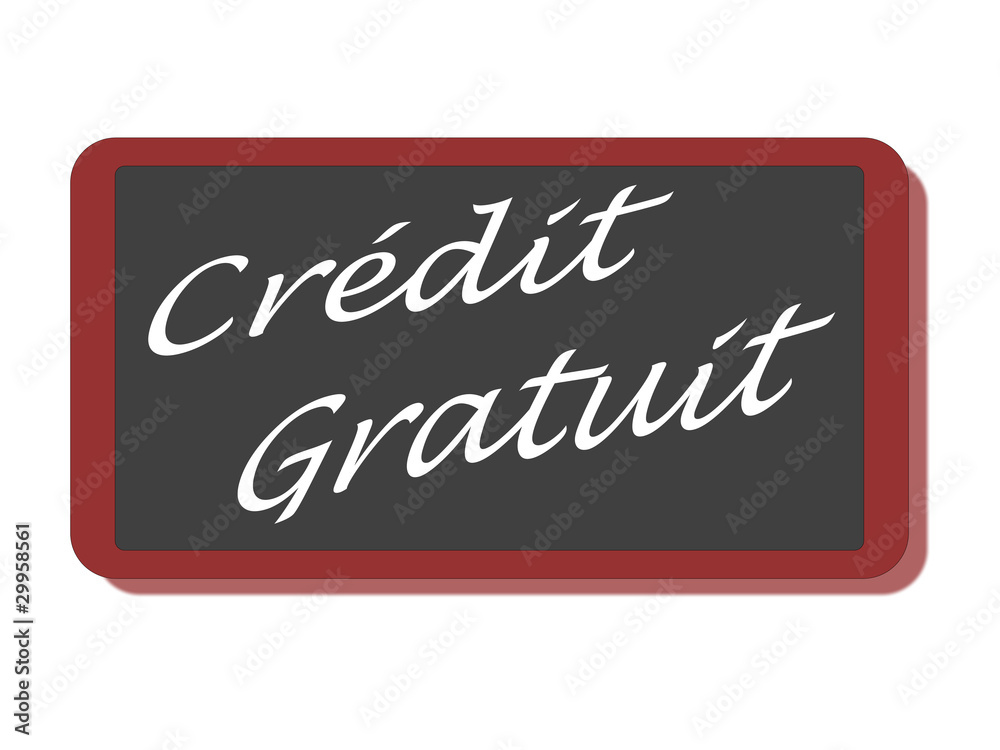 Obraz premium PANNEAU CREDIT GRATUIT