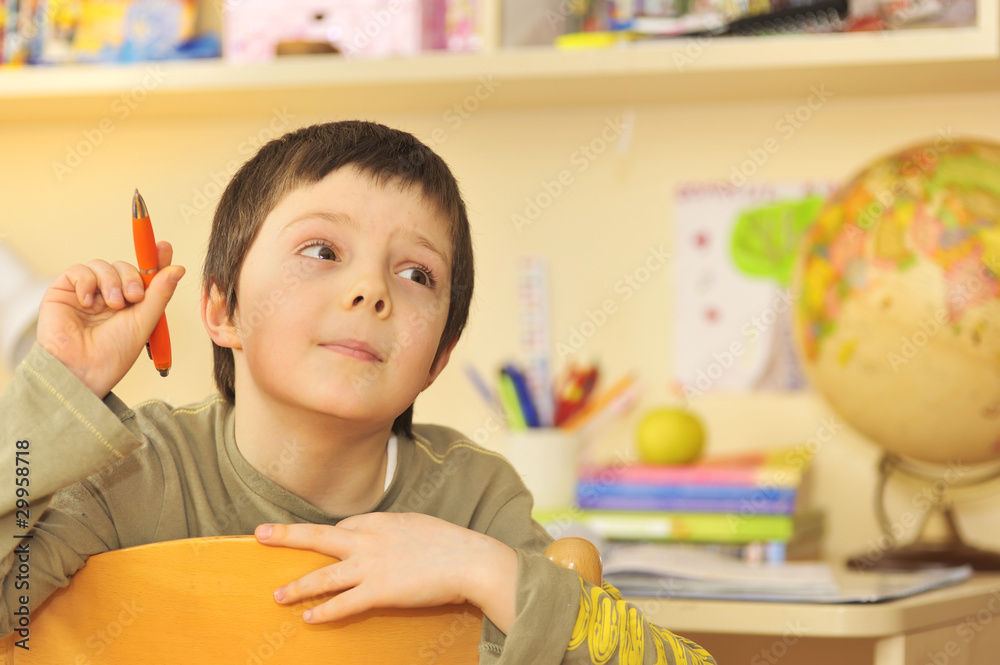 boy learning at home boy learning at home