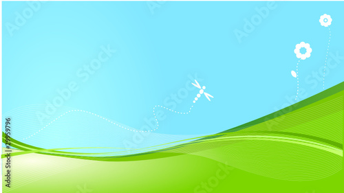 libellule au printemps