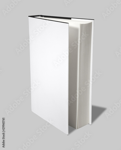 Blank book open cover w clipping path