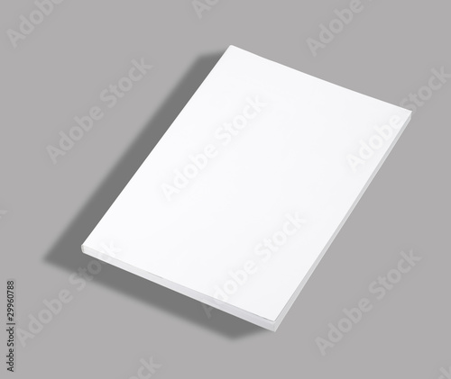 Blank paperback book cover w clipping path © kropic