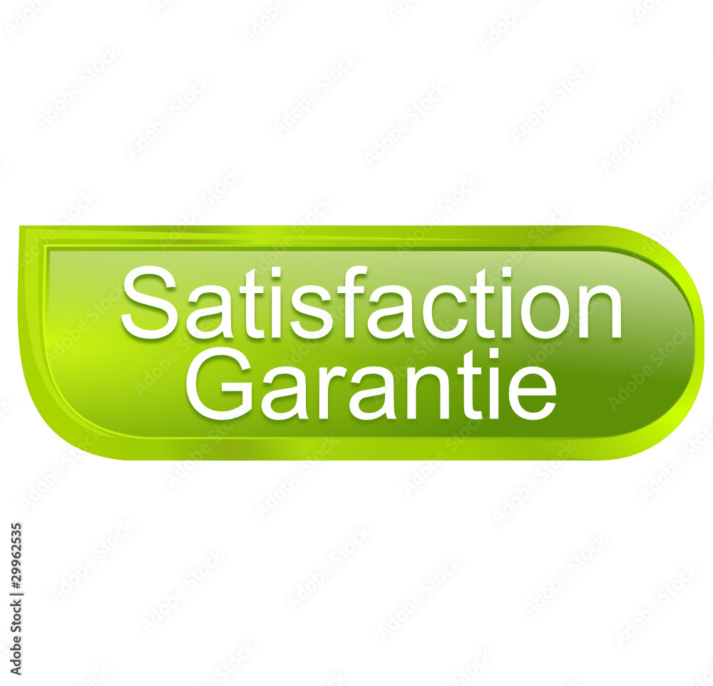 satisfaction garantie sur bouton design vert satisfaction garantie sur bouton design vert