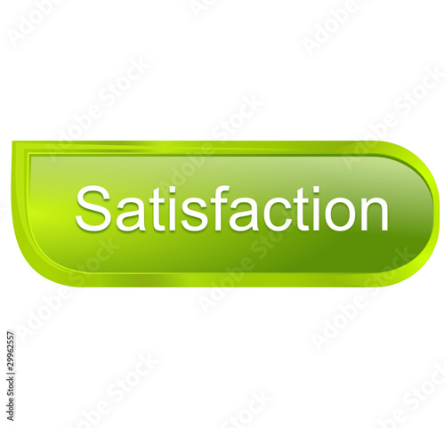 satisfaction sur bouton design vert