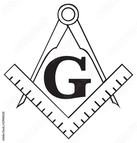 The Masonic Square and Compass symbol, freemason photo