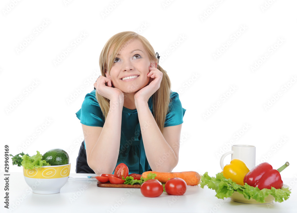 Young woman preparing breakfast. Young woman preparing breakfast.