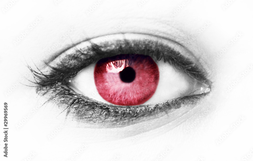 Red woman eye Red woman eye