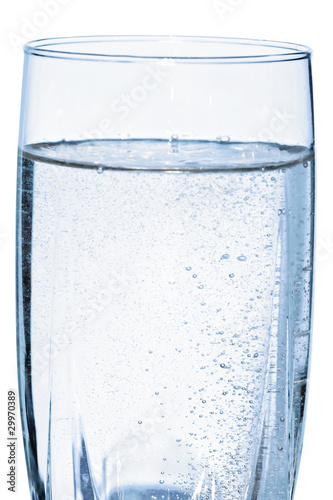 glass of sparklig water photo