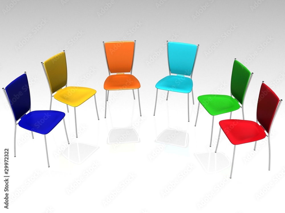 group of chairs costs a half-round group of chairs costs a half-round