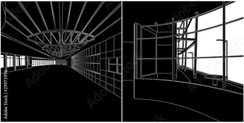 Two Modern Hall Vector 06