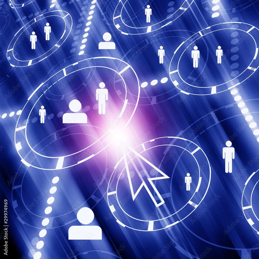 Fototapeta premium model of social network