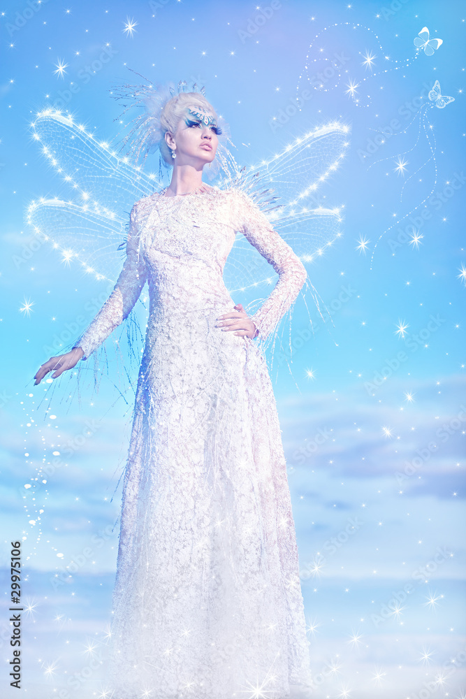 Beautiful blonde in a dress of Snow Queen Beautiful blonde in a dress of Snow Queen