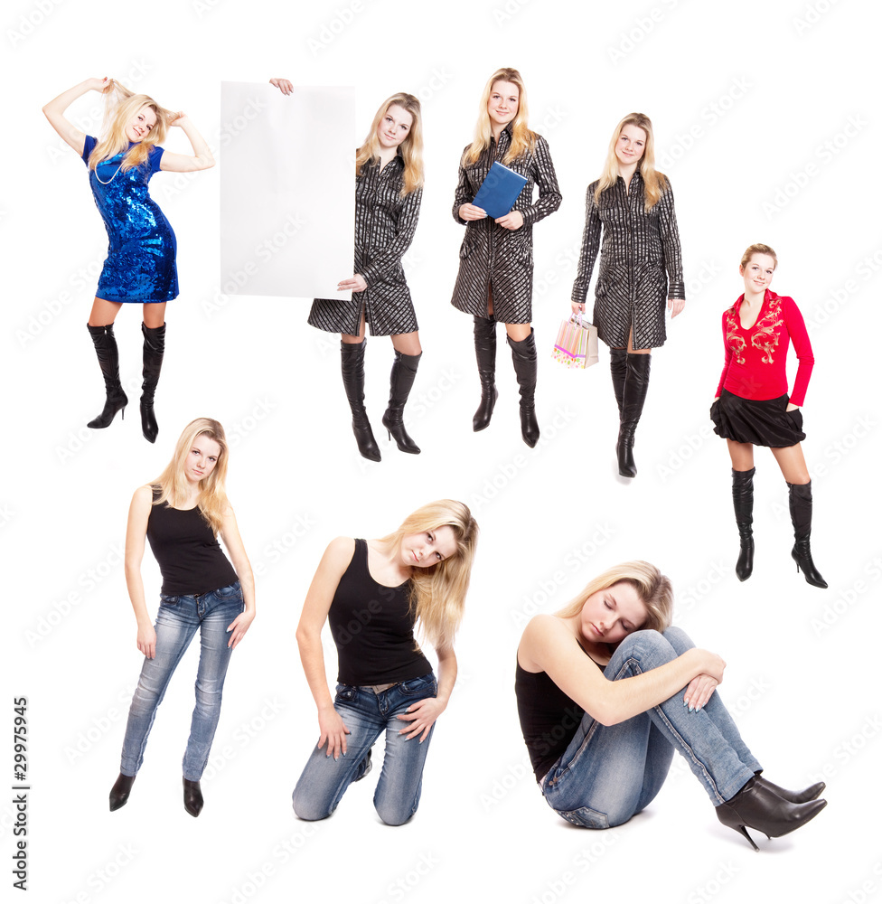 Fototapeta premium beautiful girl isolated on white