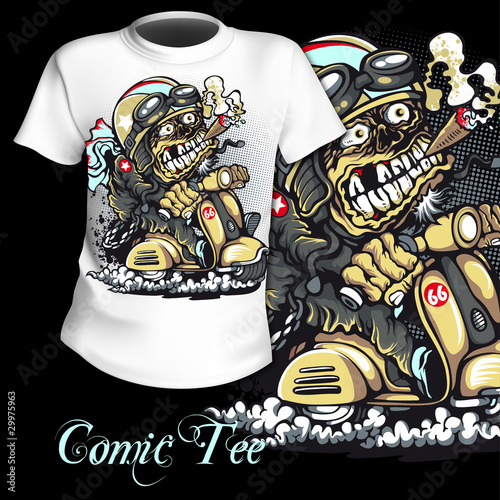 T-Shirt Print Scooter