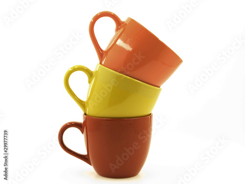 Three  Cups of Differenr Colours photo