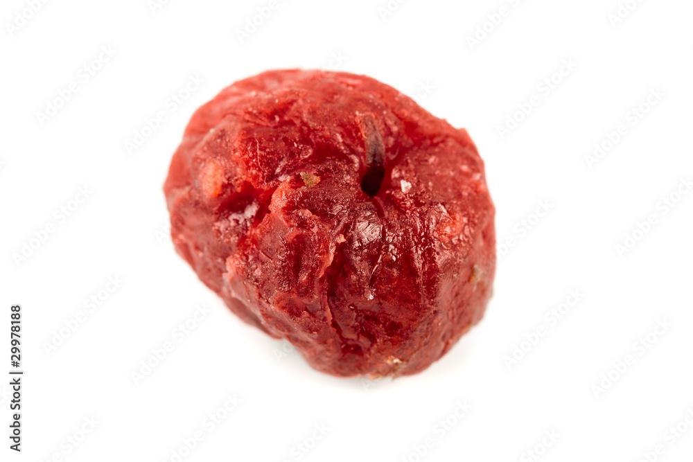 Macro of dried cherry Macro of dried cherry