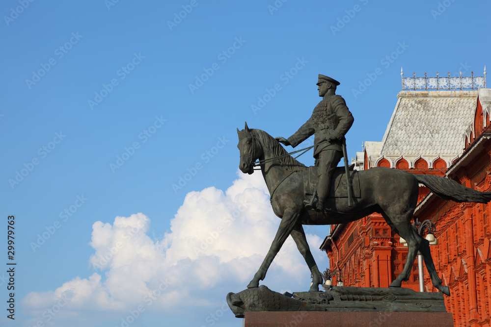 Monument to Marshal of  Soviet Union Georgy  Zhukov