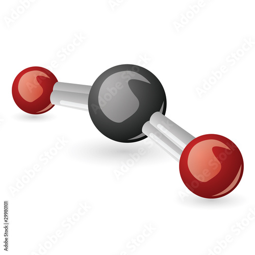 CO2 Carbon Dioxide molecule