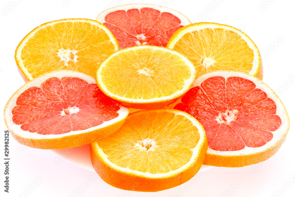 grapefruit and orange grapefruit and orange