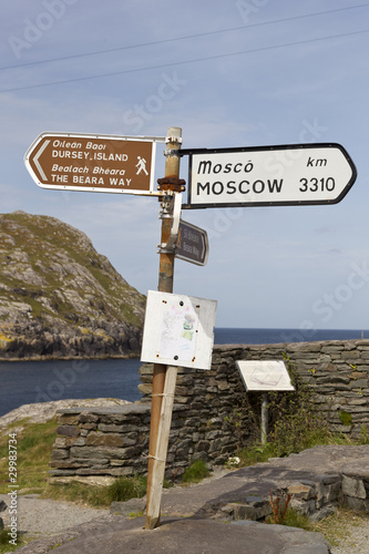 Hinweisschild am Beara Weg