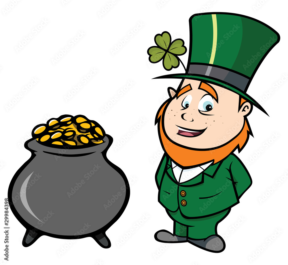 Leprechaun pot of gold Stock Vector | Adobe Stock
