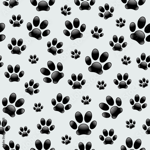 Dog's Footprints-Seamless Pattern