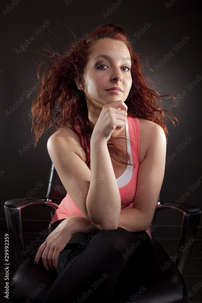 Young woman studio portrait