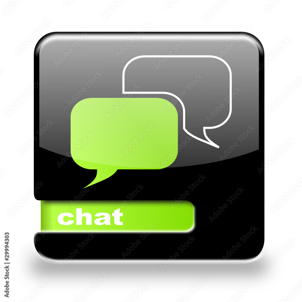 Button spare Chat schwarz grün