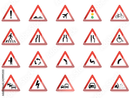 Verkehrszeichen Icon Set