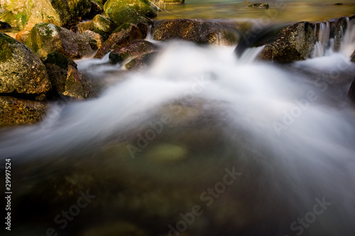 river waterfall in the portuguese national park of Geres, in the