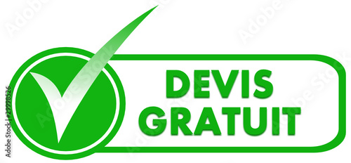 devis gratuit sur symbole validé vert