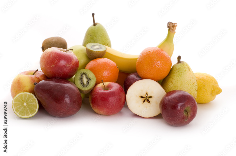 Naklejka fruits isolated on white background