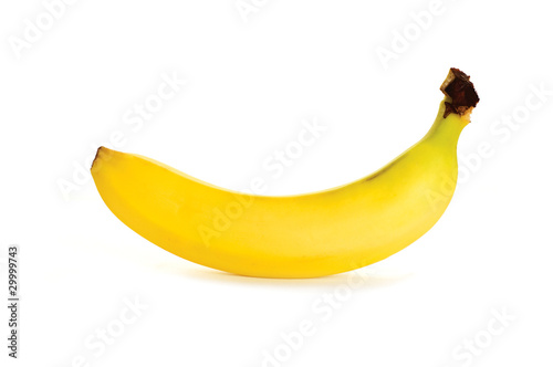 ripe banana isolated on white background