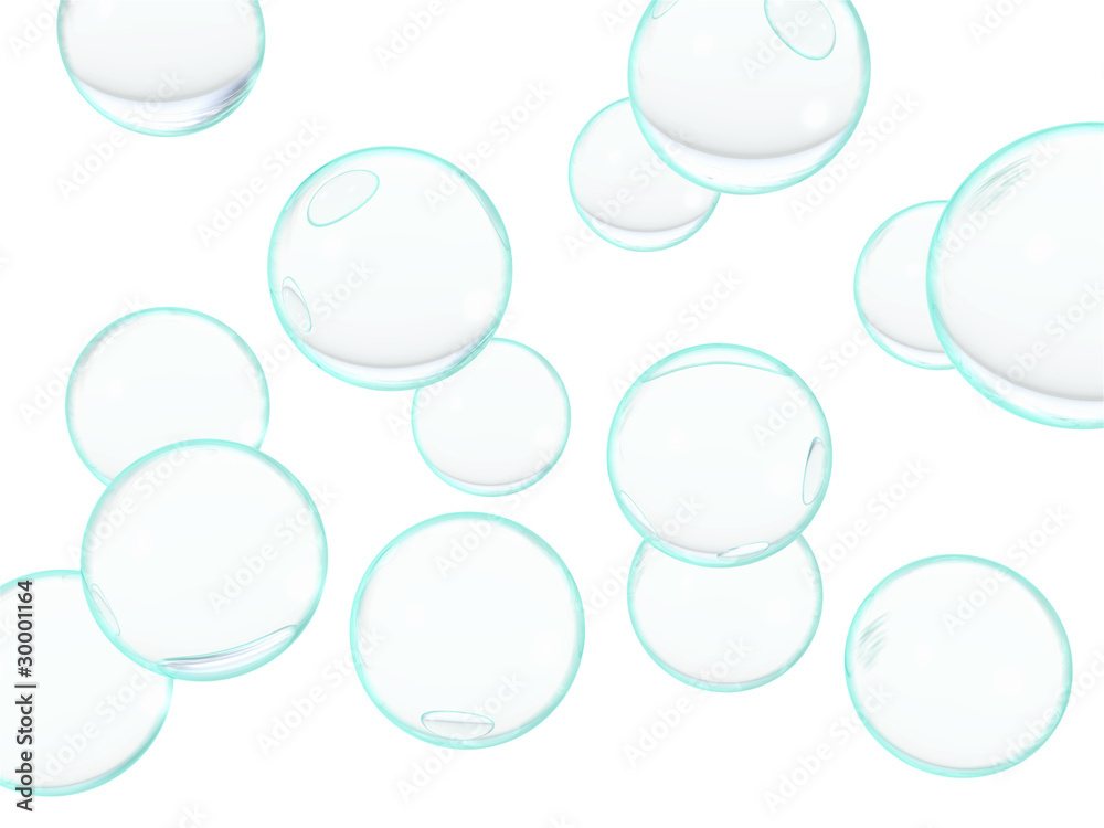 great number of transparent bubbles on a white great number of transparent bubbles on a white