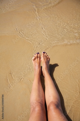 legs in ocean at Conil beach