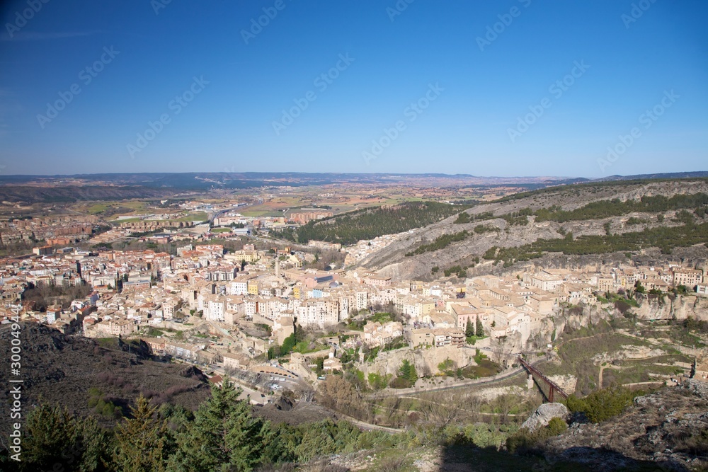 view of Cuenca city at Castilla-La Mancha in Spain