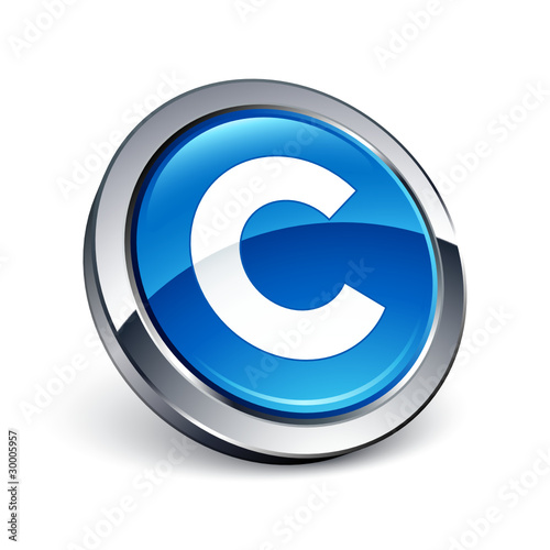 icône bouton internet copyright
