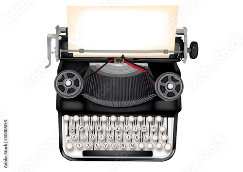 macchina da scrivere con foglio