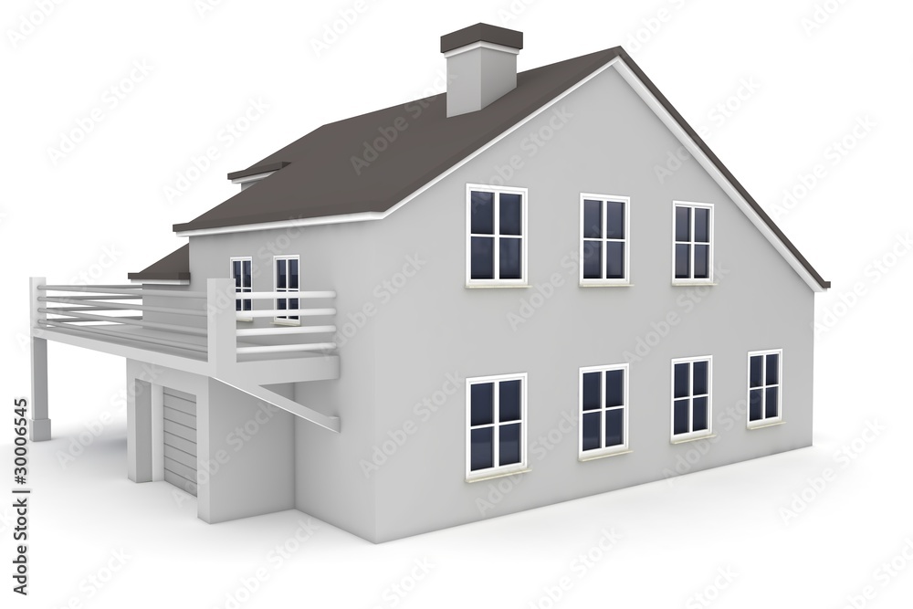 3d house isolated on white 3d house isolated on white