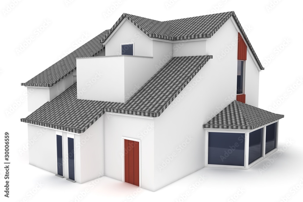 3d house isolated on white 3d house isolated on white