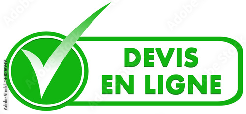 devis en ligne sur symbole validé vert