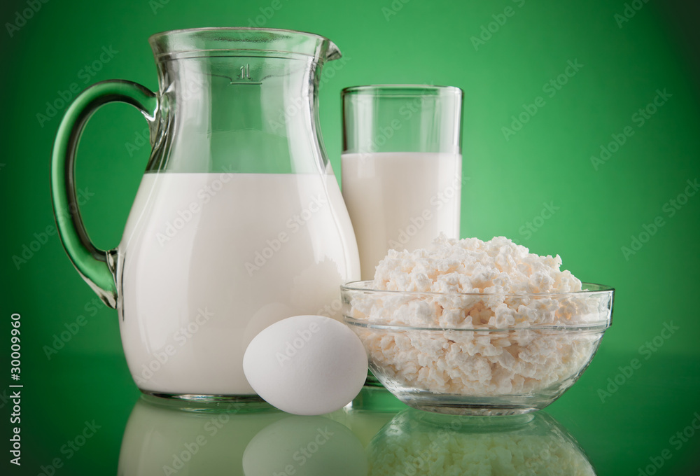 jug and glass with milk jug and glass with milk
