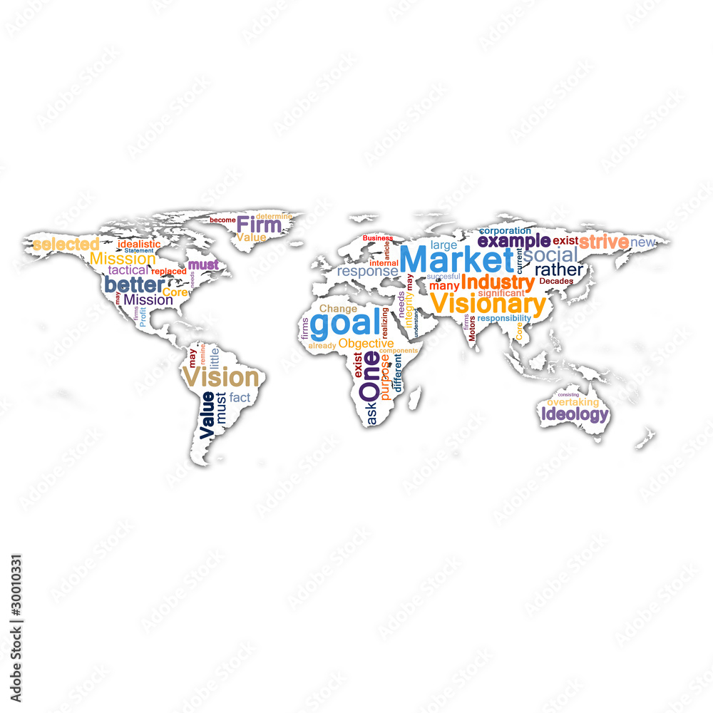 Naklejka premium model of a global business