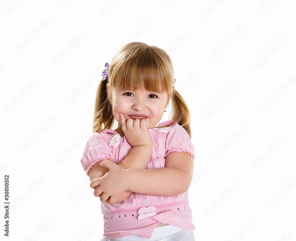 portrait of a little child in studio portrait of a little child in studio